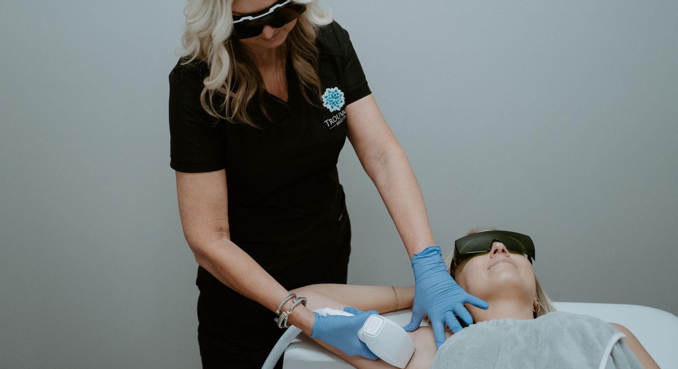 Crown Point Laser Hair Removal patient receiving treatment